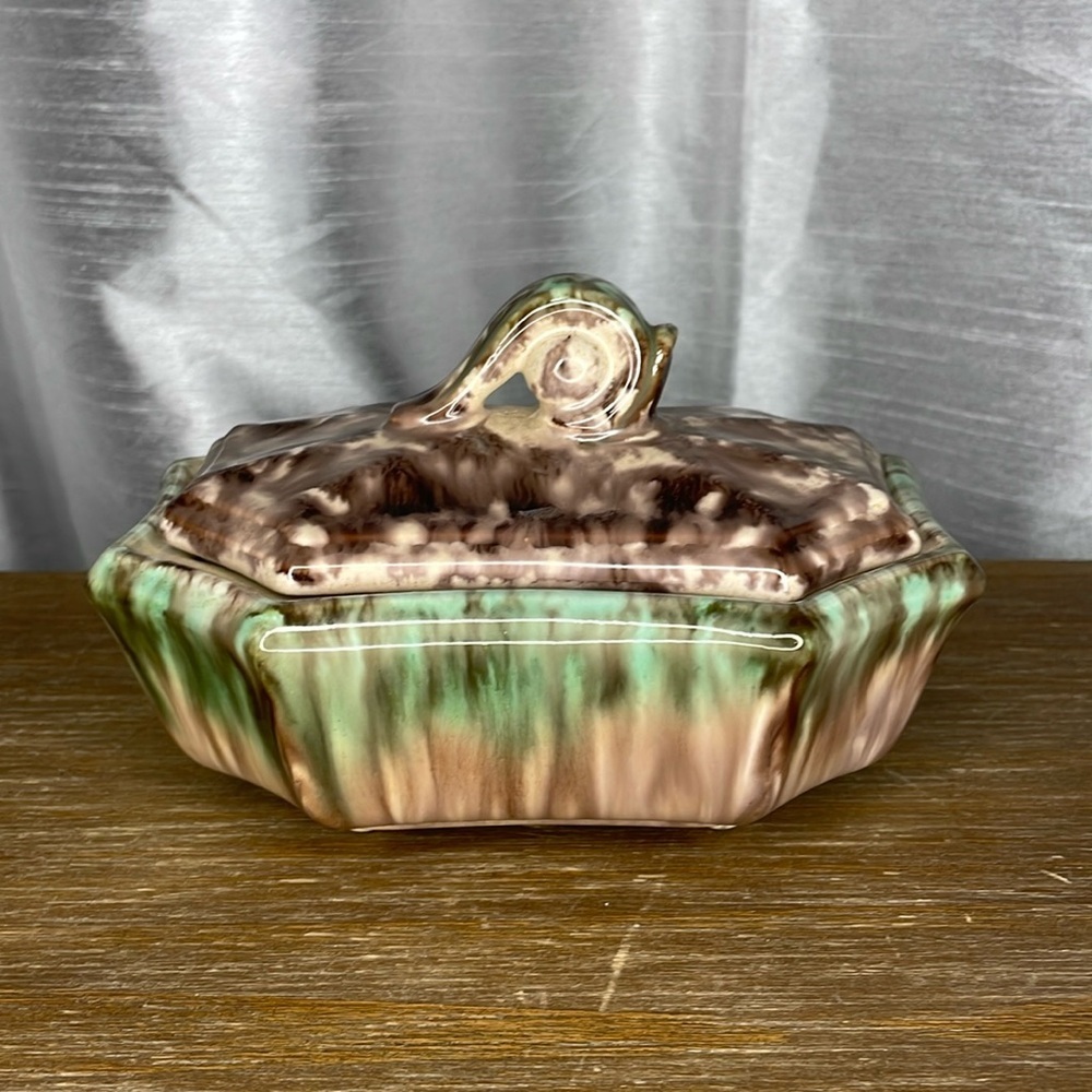 Vintage Germany Ceramic Pottery Dish with Lid 26